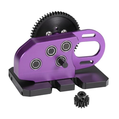 IVLAZLRG Aluminium 2Low -Getriebegetriebe mit 30% Overdrive und Delrin Skid Spur Gear für 1/10 RC Crawler Models Chassis DIY 1/10 Skala(Purple Set) von IVLAZLRG