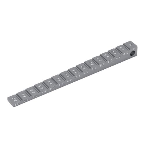 IVLAZLRG Aluminium-Chassis-Fahrhöhenanzeige 3-10 mm SCOP-Messgerät für 1/10 kompatible RC-Drift-Autos Zubehör(Ti) von IVLAZLRG