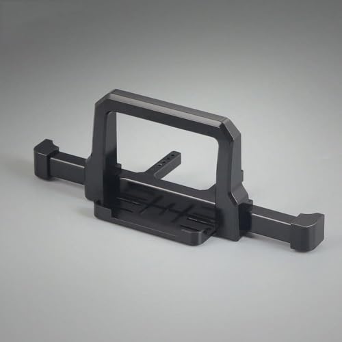 IVLAZLRG Aluminium Classic Bulle Bar Front und Heck Stoßfänger mit Winde und Schlepptau -Hakenmontage kompatibel mit 1/10 RC Crawler -Upgrade(Front Bumper) von IVLAZLRG