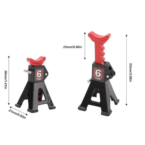 IVLAZLRG Aluminium Iron Simulation Jack Ständer für 1/24 1/18 SCX24 RC Crawler Cars kompatibel mit verschiedenen Modellen(Black) von IVLAZLRG