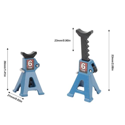 IVLAZLRG Aluminium Iron Simulation Jack Ständer für 1/24 1/18 SCX24 RC Crawler Cars kompatibel mit verschiedenen Modellen(Blue) von IVLAZLRG