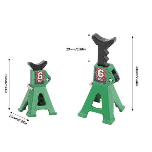IVLAZLRG Aluminium Iron Simulation Jack Ständer für 1/24 1/18 SCX24 RC Crawler Cars kompatibel mit verschiedenen Modellen(Green) von IVLAZLRG