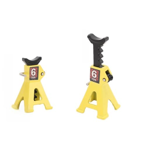 IVLAZLRG Aluminium Iron Simulation Jack Ständer für 1/24 1/18 SCX24 RC Crawler Cars kompatibel mit verschiedenen Modellen(Yellow) von IVLAZLRG