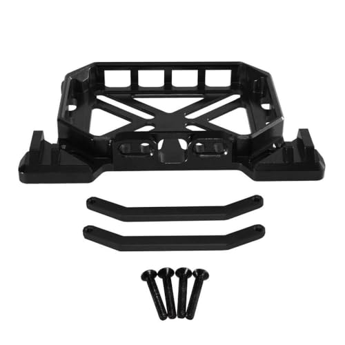 IVLAZLRG Aluminium -Modified Light Group Gepäckregal für Hyper Go H12Y Fernbedienungsauto kompatible Außenzubehör(Black with lamp) von IVLAZLRG