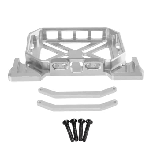 IVLAZLRG Aluminium -Modified Light Group Gepäckregal für Hyper Go H12Y Fernbedienungsauto kompatible Außenzubehör(Silver with lamp) von IVLAZLRG