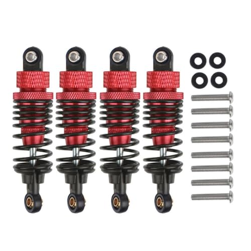 IVLAZLRG Aluminium-Stoßdämpfer Öldämpfer kompatibel mit 1/10 RC-Drift-Autos Onroad Touring Vehicles TT02 M05 TA03(60mm-Red) von IVLAZLRG
