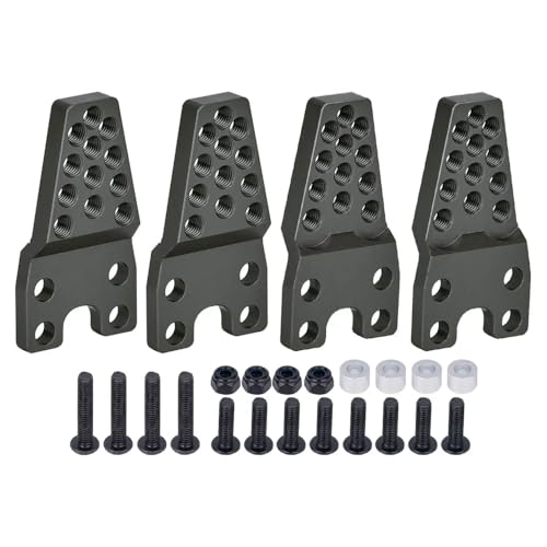 IVLAZLRG Aluminium einstellbare Stoßdämpferhalterung für 1/10 RC Crawler Car 90046 D110 Kompatibler Upgrade(Black B) von IVLAZLRG