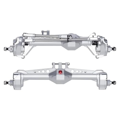 IVLAZLRG Bearbeitete Aluminium-Portalachse vordere und hintere Portalachse kompatibel mit 1/10 RC Crawler Vanquish VS4-10 Phoenix F10-Chassis-Upgrade-Teile(Silver Axle F and R) von IVLAZLRG