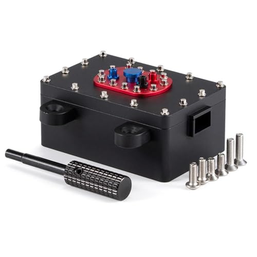 IVLAZLRG CNC bearbeitete Aluminium-Brennstoffzellen-Radio-Empfängerbox kompatibel mit 1:10 Trail Finder II Gelande II Pro VS4-10 TRX6-Modelle(Black) von IVLAZLRG