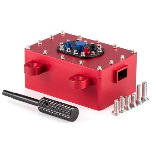 IVLAZLRG CNC bearbeitete Aluminium-Brennstoffzellen-Radio-Empfängerbox kompatibel mit 1:10 Trail Finder II Gelande II Pro VS4-10 TRX6-Modelle(Red) von IVLAZLRG