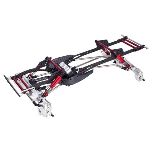 IVLAZLRG Carbon Chassis Frame mit Ultralight -Portal -Getriebe -Skidplattenvergleich mit 1/10 RC -Crawler -Upgrade(Chassis Kit B) von IVLAZLRG