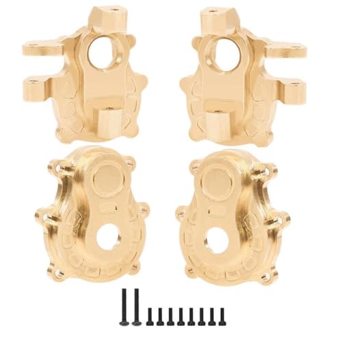 IVLAZLRG Crossrc Emo x 1/8 RC Crawler Car Messingachse Gegengewicht Lenkung Knöchel C-Hub gerade Achsenadapter, die mit 1/8-Skala-RC-Crawler-Upgrade kompatibel sind(Front Steering Cub) von IVLAZLRG
