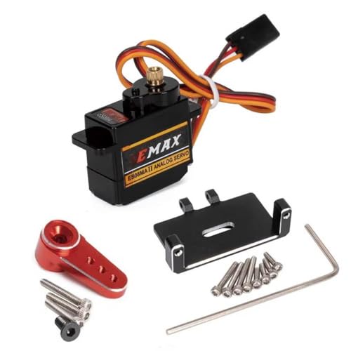 IVLAZLRG EMAX ES08MA II 12G Analog Metal Gear Servo mit Mount und 15T -Arm kompatibel mit 1/24 RC -Automodell SCX24 Upgrade -Teile(C) von IVLAZLRG