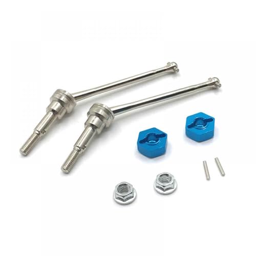 IVLAZLRG Fernbedienungsauto -Metall -Upgrade -Kuppler -Vorderantriebswelle kompatibel mit 1/12 12423 12427 12428 Modelle(Blue) von IVLAZLRG