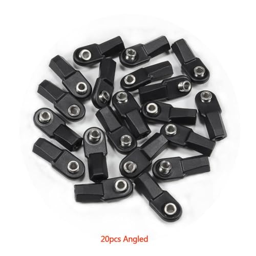 IVLAZLRG Gerade Winkel Kunststoff M4 -Stabenden mit 7 mm Drehkugel kompatibel mit 1/10 RC Crawler -Element TF2 CC01 Link Building(Angled 20PCS) von IVLAZLRG