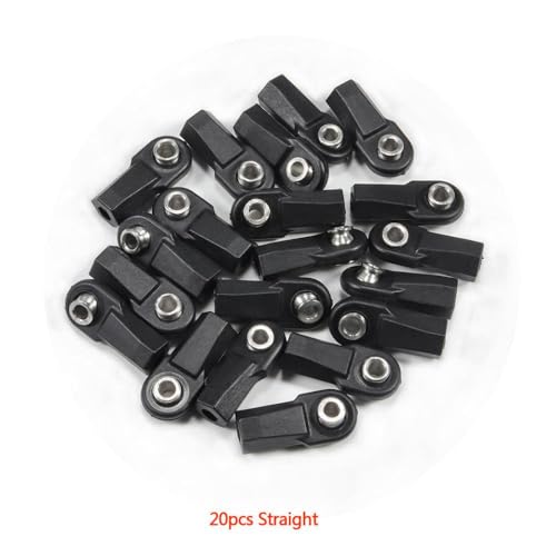 IVLAZLRG Gerade Winkel Kunststoff M4 -Stabenden mit 7 mm Drehkugel kompatibel mit 1/10 RC Crawler -Element TF2 CC01 Link Building(Straight 20PCS) von IVLAZLRG