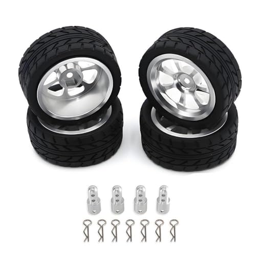 IVLAZLRG Hyper GO 14303 14302 14301 1/14 Rallye Metallrad Reifen Stärke Höhe Erhöhung des Sets Mit 1/14 RC -Cars -Cars -CARSKAHR(Silver) von IVLAZLRG