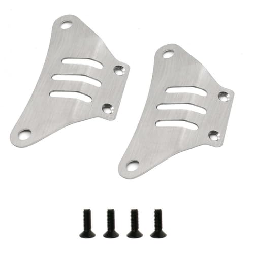 IVLAZLRG Kompatible Chassis-Rüstung Edelstahl Getriebeschutzschutz-Schaltteile Zubehör für TT02 TT-02 1/10 RC-Auto(Around) von IVLAZLRG