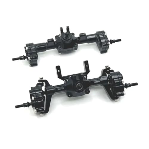 IVLAZLRG Komplette Metall -Portalachse für 1/24 RC -Autos vorne und hinten Aktienkompatible Zubehör eingestellt(Front Rear Black) von IVLAZLRG