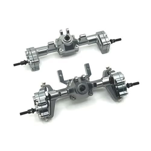 IVLAZLRG Komplette Metall -Portalachse für 1/24 RC -Autos vorne und hinten Aktienkompatible Zubehör eingestellt(Front Rear Grey) von IVLAZLRG