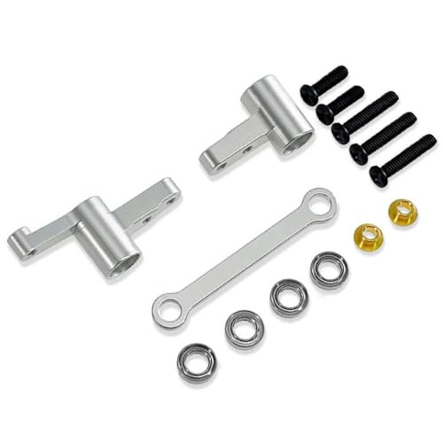 IVLAZLRG Lenkanordnung mit Lagern für Hyper GO 1/14 14209 14210 H14BM RC -Auto -Upgrade Teile Zubehör Metallanpassungen(Silver) von IVLAZLRG