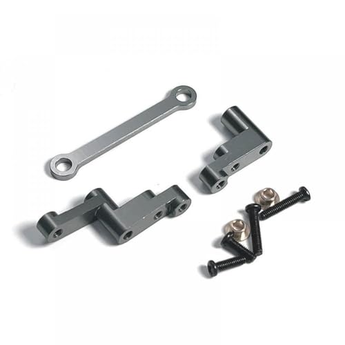 IVLAZLRG Lenkungsbaugruppe für Metallteilezubehör für Fernbedienungsauto kompatibel mit Hyper GO 16207 16208 16209 16210 H16 H16BM 1/16(Light Grey) von IVLAZLRG