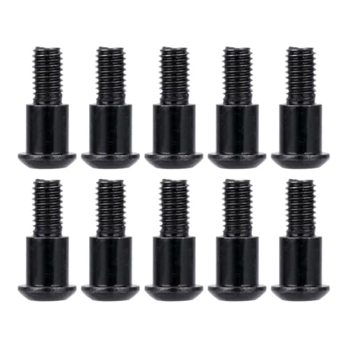 IVLAZLRG M3x4x10mm Hex Buttonhead Incision Kingpin Schulterschrauben kompatibel mit 1/10 RC -Automodellen AR44 AR45 Vanquish F10 F9 Pack von 10(Black 10PCS) von IVLAZLRG