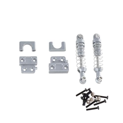 IVLAZLRG MN 1/12 RC -Auto -Kompatible MN82 LC79 Metall -Hinterachse -Befestigungsteile und Heck -Stoßdämpfer -Upgrade -Zubehör(Silver) von IVLAZLRG
