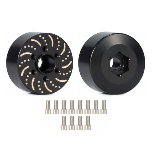 IVLAZLRG Messing -Hex -Adapter -Bremsscheibengewichte für 1,9 2,2 Beadlock -Räder kompatibel mit Wraith in 6 mm 9 mm 12 mm 15 mm 18,5 mm 22 mm Größen(Black 2PCS 22MM) von IVLAZLRG
