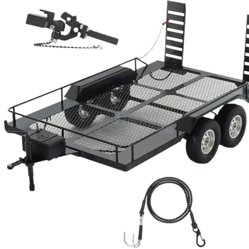 IVLAZLRG Metal Builder 1/10 RC -Anhänger mit Hitch Mount Receiver und Transportseilen mit Crawler Cars TRX6 kompatibel IVLAZLRG Metal Builder 1/10 RC -Anhänger mit Hitch Mount Receiver und Transportseilen mit Crawler Cars TRX6 kompatibel von IVLAZLRG