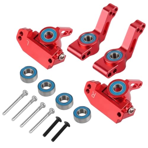 IVLAZLRG Metall -Caster -Blocklenkungsblöcke Stubachse Träger mit 1/10 2WD VXL Stampede RC -Auto -Upgrade -Teile kompatibel(Red) von IVLAZLRG