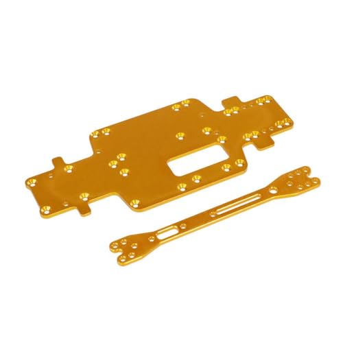 IVLAZLRG Metall -Chassis -Bodenplatte und Platte im zweiten Stock kompatibel mit 284161 284010 284131 K989 K979 K969 1/28 RC -Auto -Upgrade -Teile(Golden) von IVLAZLRG