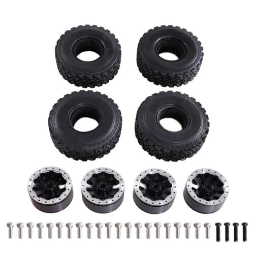 IVLAZLRG Metall Sechsradantriebs -Reifenrad -Hub kompatibel mit Mn 1/12 Mn82 LC79 MN78 D91 D96 99S 1/16 Full Range Feiyu RC -Teile(Black) von IVLAZLRG