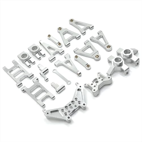 IVLAZLRG Metall -Swing -Arm und Lenkbecher -Upgrade für 1/14 RC -Autos mit MJX14301 14302 Modelle Meijiaxin Fernbedienungspfus -Teile kompatibel(Silver) von IVLAZLRG