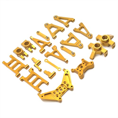 IVLAZLRG Metall -Swing -Arm und Lenkbecher -Upgrade für 1/14 RC -Autos mit MJX14301 14302 Modelle Meijiaxin Fernbedienungspfus -Teile kompatibel(Yellow) von IVLAZLRG