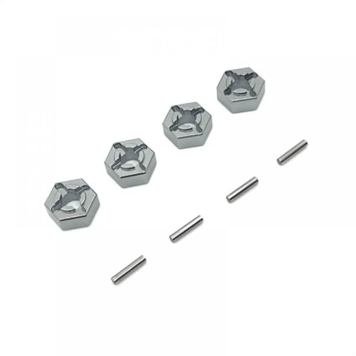 IVLAZLRG Metall -Upgrade 12mm hexagonales Gelenkzubehör kompatibel mit 1/14 1/16 Fernbedienungsautos(Dark Grey) von IVLAZLRG