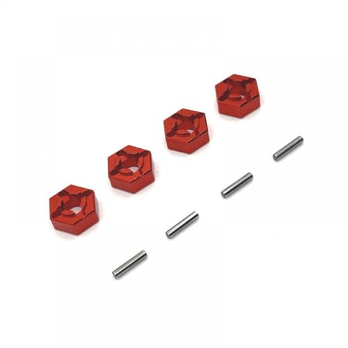 IVLAZLRG Metall -Upgrade 12mm hexagonales Gelenkzubehör kompatibel mit 1/14 1/16 Fernbedienungsautos(Red) von IVLAZLRG