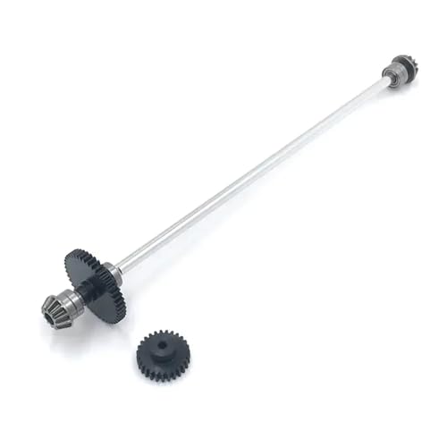 IVLAZLRG Metall -Upgrade -Antriebsantriebswellbaugruppe 27T Motor Zahnrad kompatibel mit 1/12 124010 124007 124016 124017 124018 124019 RC -Autoteile RC(Silver) von IVLAZLRG