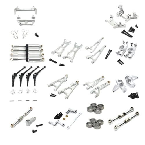 IVLAZLRG Metall -Upgrade -Kit für Fernbedienungsauto -Zubehör kompatibel mit 1/16 16208 16209 16210 H6v3 M163 RC -Autoteile(Silver) von IVLAZLRG
