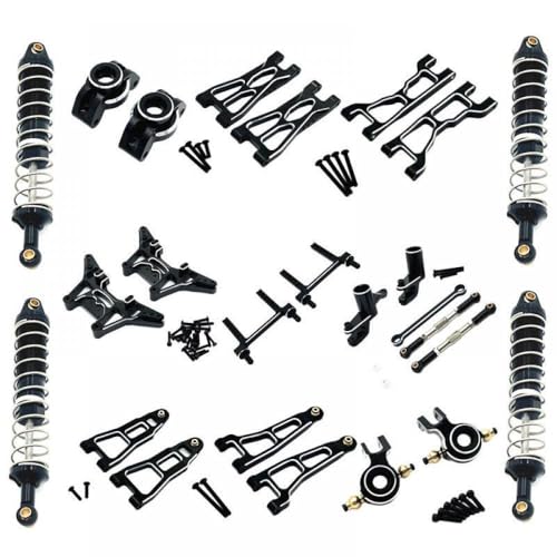 IVLAZLRG Metall -Upgrade- und Modifikationsteile für 1/12 Skala RC -Auto -Kompatibel mit UD1201 UD1202 UD12PRO -Models Fernbedienungsfahrzeug -Ersatzkomponenten(Black) von IVLAZLRG