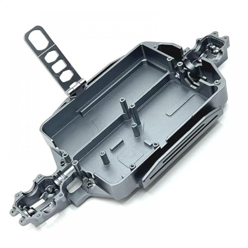 IVLAZLRG Metall verbessertes Chassis kompatibel mit 1/16 Modellen 16207 16208 16209 16210 H16 M162 Fernbedienungsauto -Zubehör(Dark Grey) von IVLAZLRG