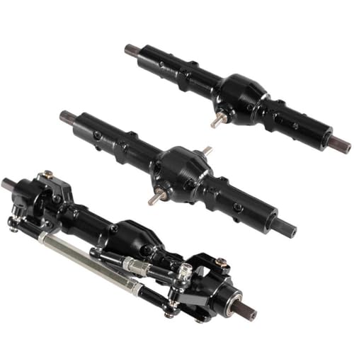 IVLAZLRG Metall vordere Mitte- und Hinterachse für 1/16 6WD RC -Autos kompatibel mit B16 B36 Fayee und ähnlichen Modellen(Black Set) von IVLAZLRG