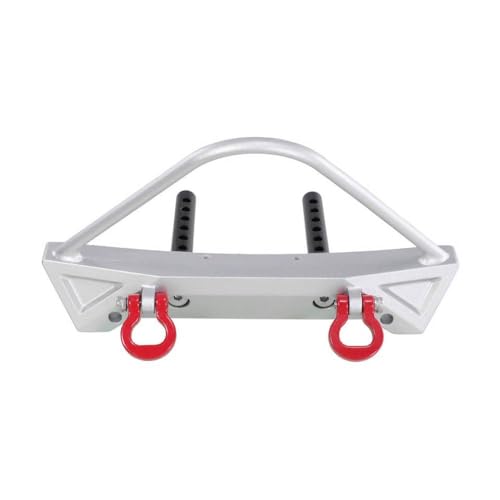 IVLAZLRG Metall vordere Stoßstange und vordere Anti-Kollisionsgürtel mit Winde-Installationsloch für MN1/12 MN128 RC-Auto-Kompatible-Zubehör(Silver) von IVLAZLRG