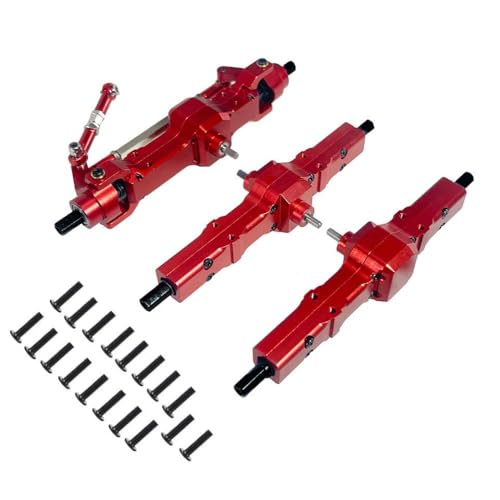 IVLAZLRG Metall vordere Zwischenachse mit B16 B36 Q60 Q63 Q64 Fayee FY004 MN 77 6WD 6x6 RC -Autoteile kompatibel(Red A) von IVLAZLRG