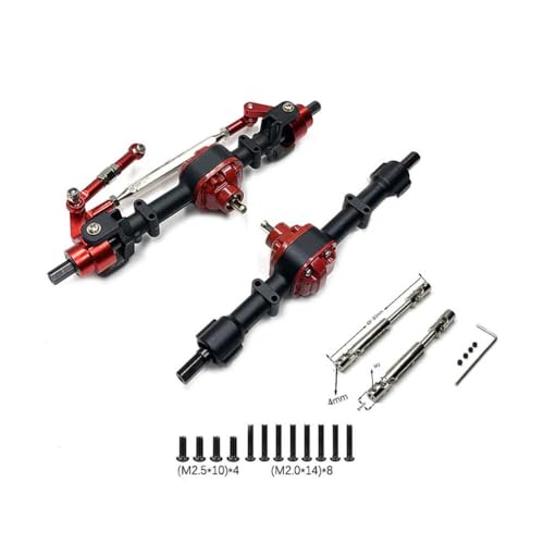 IVLAZLRG Metall vorne und Hinterachse für MN78 MN82 kompatibel mit 3 mm bis 4 mm Wellenhülse -Getriebeswelle CVD1/12 RC -Auto -Upgrade -Zubehör(Black Set and CVD) von IVLAZLRG