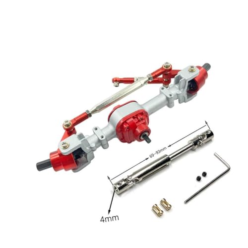 IVLAZLRG Metall vorne und Hinterachse für MN78 MN82 kompatibel mit 3 mm bis 4 mm Wellenhülse -Getriebeswelle CVD1/12 RC -Auto -Upgrade -Zubehör(Silve Front and CVD) von IVLAZLRG