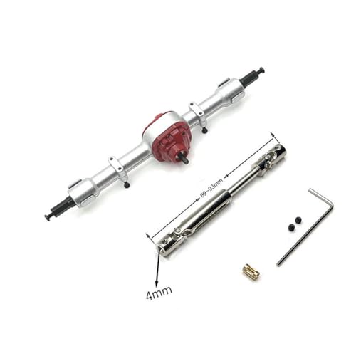 IVLAZLRG Metall vorne und Hinterachse für MN78 MN82 kompatibel mit 3 mm bis 4 mm Wellenhülse -Getriebeswelle CVD1/12 RC -Auto -Upgrade -Zubehör(Silve Rear and CVD) von IVLAZLRG