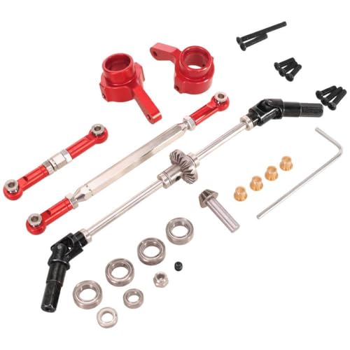 IVLAZLRG Metallgetriebe Front- und Hinterachelbaugruppe kompatibel mit MN82 MN78 MN99SV2 MN168 Fernbedienungsauto -Upgrade -Zubehör(Front axle kit) von IVLAZLRG