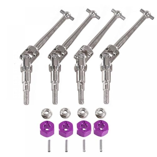 IVLAZLRG Metallkupplungsmutterantriebswelle Teile Zubehör kompatibel mit Hyper GO 1/16 16207 16208 16209 16210 H16 H16BM H16PL 1/14 14210 H14BM RC -Auto(Purple) von IVLAZLRG