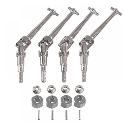 IVLAZLRG Metallkupplungsmutterantriebswelle Teile Zubehör kompatibel mit Hyper GO 1/16 16207 16208 16209 16210 H16 H16BM H16PL 1/14 14210 H14BM RC -Auto(Titanium) von IVLAZLRG